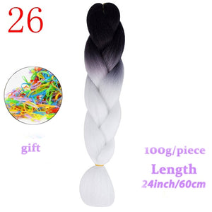 MERISIHAIR 24 inch Jumbo Braids Long Ombre Jumbo Synthetic Braiding Hair