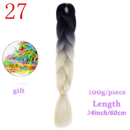 MERISIHAIR 24 inch Jumbo Braids Long Ombre Jumbo Synthetic Braiding Hair