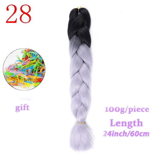 MERISIHAIR 24 inch Jumbo Braids Long Ombre Jumbo Synthetic Braiding Hair