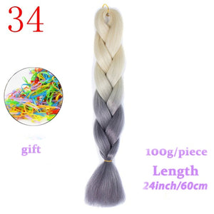 MERISIHAIR 24 inch Jumbo Braids Long Ombre Jumbo Synthetic Braiding Hair