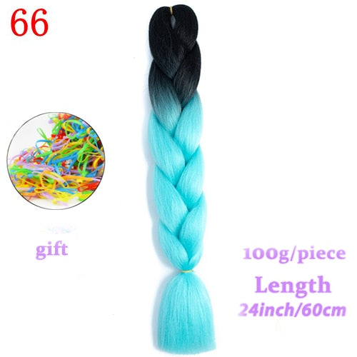 MERISIHAIR 24 inch Jumbo Braids Long Ombre Jumbo Synthetic Braiding Hair