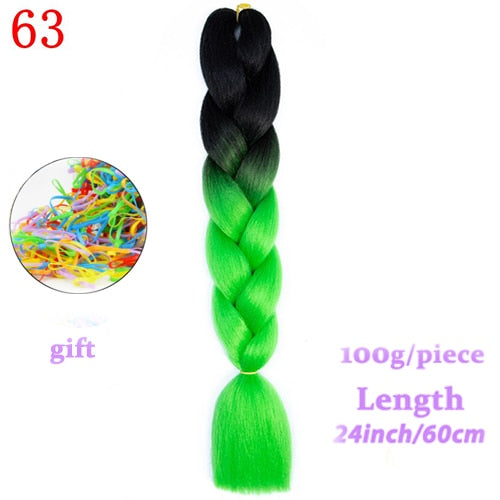 MERISIHAIR 24 inch Jumbo Braids Long Ombre Jumbo Synthetic Braiding Hair