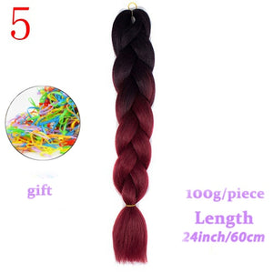 MERISIHAIR 24 inch Jumbo Braids Long Ombre Jumbo Synthetic Braiding Hair