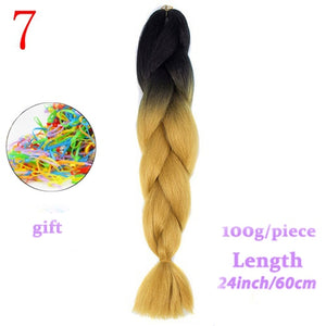 MERISIHAIR 24 inch Jumbo Braids Long Ombre Jumbo Synthetic Braiding Hair