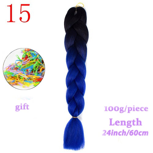 MERISIHAIR 24 inch Jumbo Braids Long Ombre Jumbo Synthetic Braiding Hair