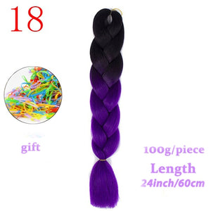 MERISIHAIR 24 inch Jumbo Braids Long Ombre Jumbo Synthetic Braiding Hair