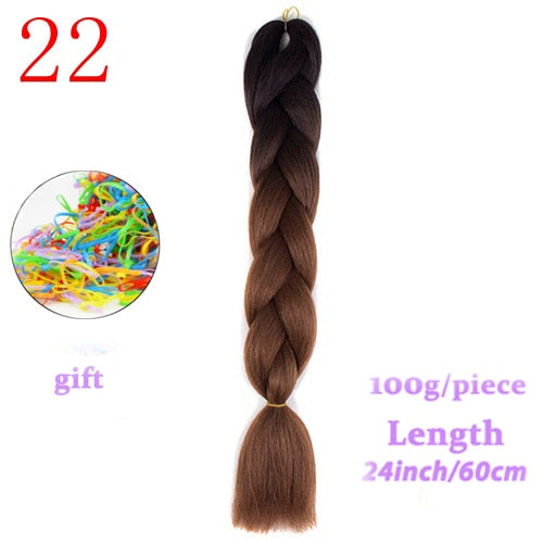 MERISIHAIR 24 inch Jumbo Braids Long Ombre Jumbo Synthetic Braiding Hair