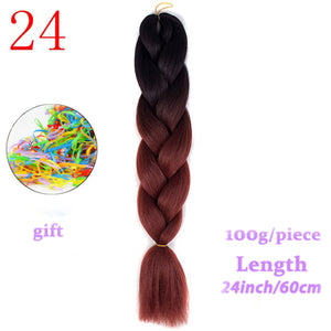 MERISIHAIR 24 inch Jumbo Braids Long Ombre Jumbo Synthetic Braiding Hair