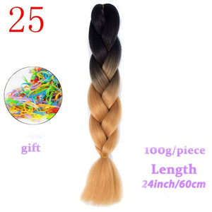 MERISIHAIR 24 inch Jumbo Braids Long Ombre Jumbo Synthetic Braiding Hair