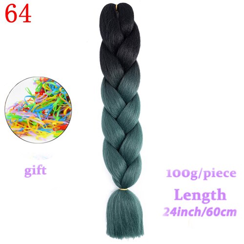 MERISIHAIR 24 inch Jumbo Braids Long Ombre Jumbo Synthetic Braiding Hair