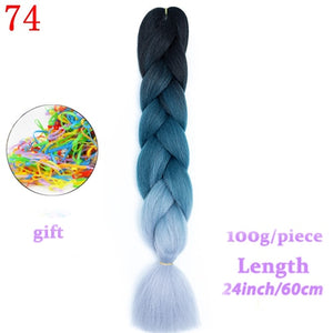 MERISIHAIR 24 inch Jumbo Braids Long Ombre Jumbo Synthetic Braiding Hair