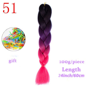 MERISIHAIR 24 inch Jumbo Braids Long Ombre Jumbo Synthetic Braiding Hair