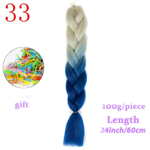 MERISIHAIR 24 inch Jumbo Braids Long Ombre Jumbo Synthetic Braiding Hair