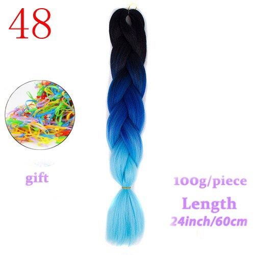 MERISIHAIR 24 inch Jumbo Braids Long Ombre Jumbo Synthetic Braiding Hair