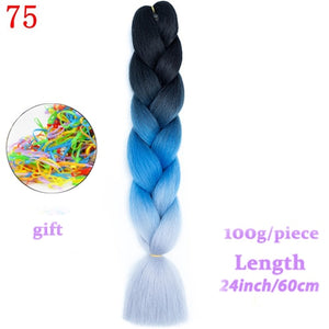 MERISIHAIR 24 inch Jumbo Braids Long Ombre Jumbo Synthetic Braiding Hair