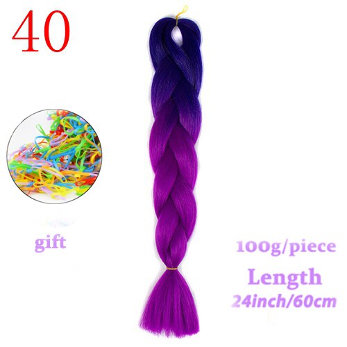 MERISIHAIR 24 inch Jumbo Braids Long Ombre Jumbo Synthetic Braiding Hair