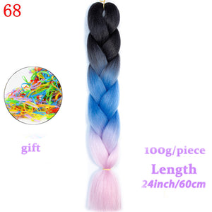 MERISIHAIR 24 inch Jumbo Braids Long Ombre Jumbo Synthetic Braiding Hair