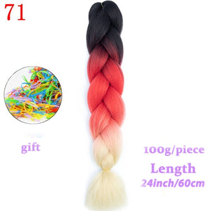 MERISIHAIR 24 inch Jumbo Braids Long Ombre Jumbo Synthetic Braiding Hair