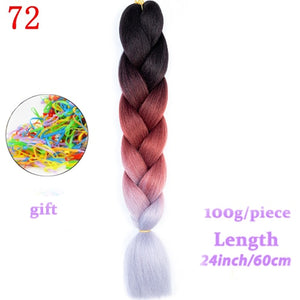 MERISIHAIR 24 inch Jumbo Braids Long Ombre Jumbo Synthetic Braiding Hair