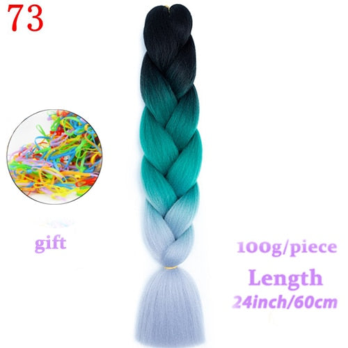 MERISIHAIR 24 inch Jumbo Braids Long Ombre Jumbo Synthetic Braiding Hair