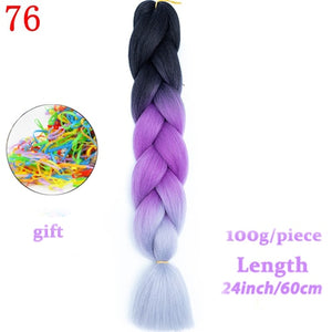 MERISIHAIR 24 inch Jumbo Braids Long Ombre Jumbo Synthetic Braiding Hair