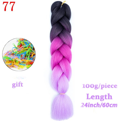 MERISIHAIR 24 inch Jumbo Braids Long Ombre Jumbo Synthetic Braiding Hair