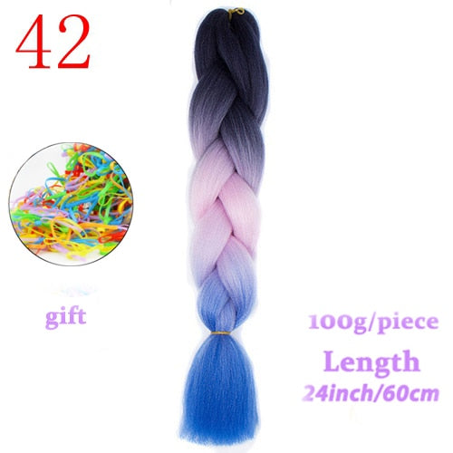 MERISIHAIR 24 inch Jumbo Braids Long Ombre Jumbo Synthetic Braiding Hair