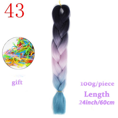 MERISIHAIR 24 inch Jumbo Braids Long Ombre Jumbo Synthetic Braiding Hair