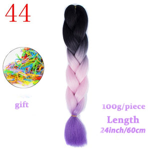 MERISIHAIR 24 inch Jumbo Braids Long Ombre Jumbo Synthetic Braiding Hair