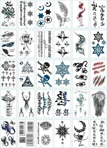 30Pcs/Set No Repeat Temporary Tattoo Stickers Waterproof Tattoos For Women