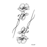 Load image into Gallery viewer, Hot 1PC Popular Ballet Black White Flowers Tattoos Sticker
