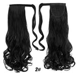 Load image into Gallery viewer, AOOSOO 24 inch Silky Straight Synthetic Clip in Drawstring Ponytail Hairpieces
