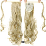 Load image into Gallery viewer, AOOSOO 24 inch Silky Straight Synthetic Clip in Drawstring Ponytail Hairpieces
