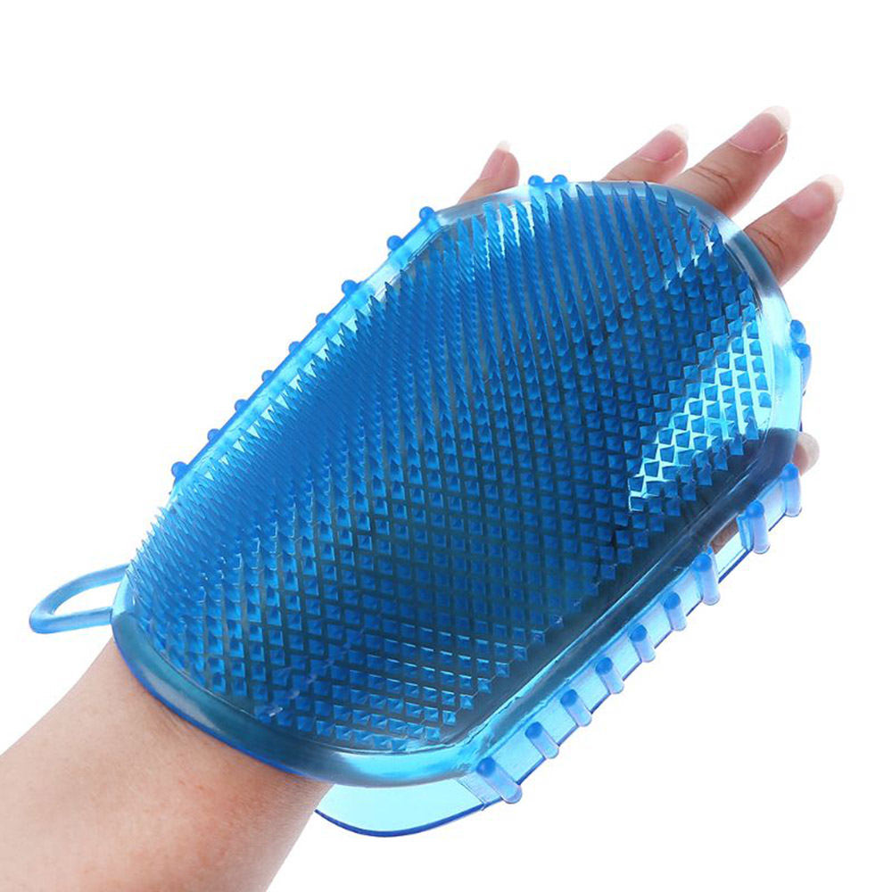 1Pcs Random color Soft Silicone Massage Scrub Gloves