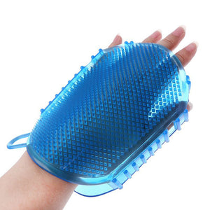 1Pcs Random color Soft Silicone Massage Scrub Gloves