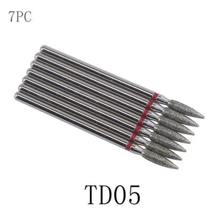 12 shapes Diamond Nail Drill Milling Nail Drill Bits Cuticle Cutter