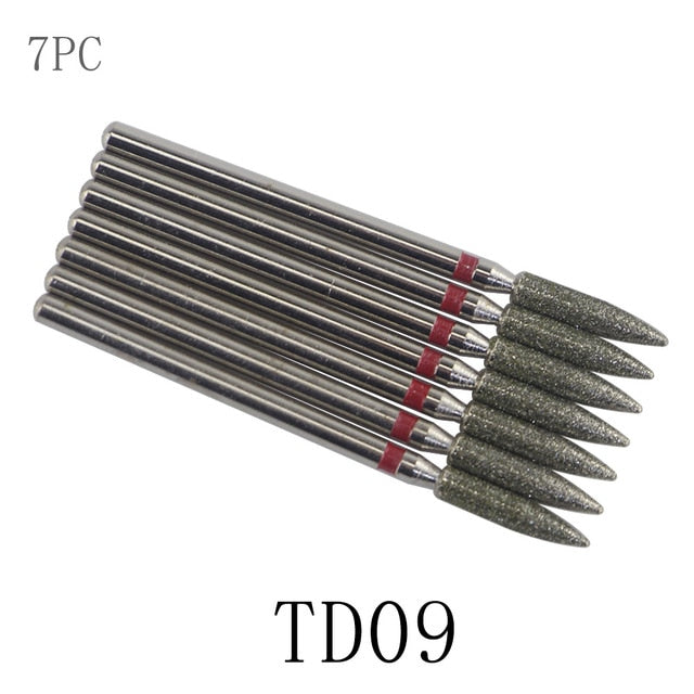 12 shapes Diamond Nail Drill Milling Nail Drill Bits Cuticle Cutter