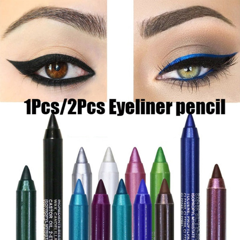 1 Pc Long-lasting Eyeliner Pencil Waterproof 14 Colors Eyeliner Eyeshadow