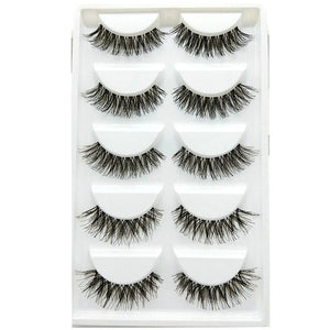 CLOTHOBEAUTY 5 Pairs False Eyelashes,Long Thick Reusable Makeup