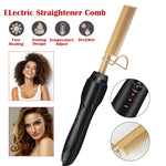 Load image into Gallery viewer, Comb Hot Comb Hair Straightener Hair Curler Curling Iron Electric
