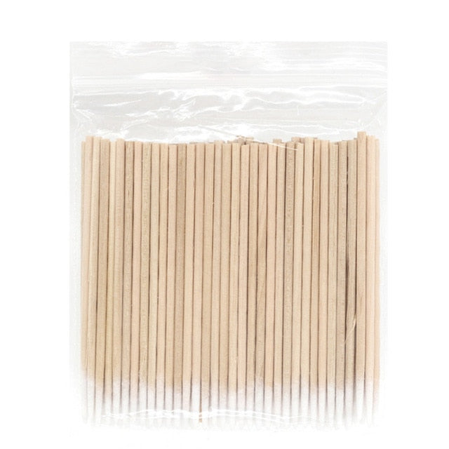 100/300pcs Wood Cotton Swab