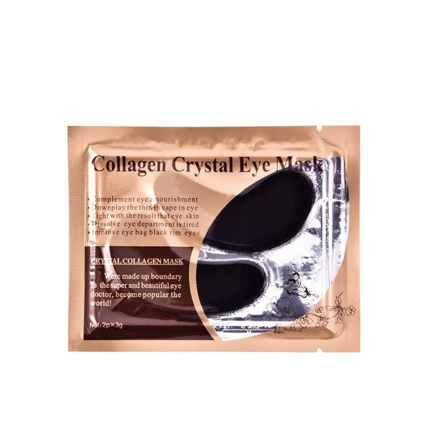 AMEIZII 2Pcs=1Pair 24K Gold Crystal Collagen Eye Mask Eye Patches
