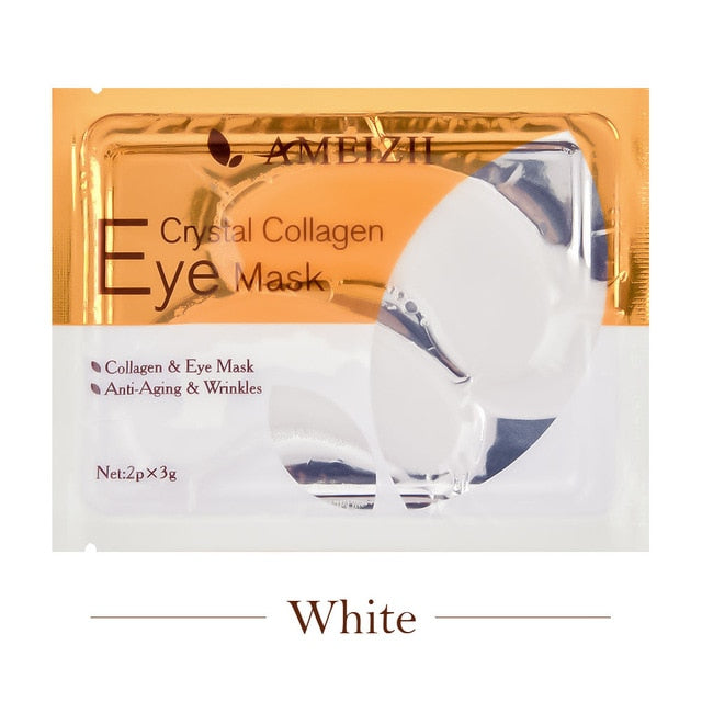AMEIZII 2Pcs=1Pair 24K Gold Crystal Collagen Eye Mask Eye Patches