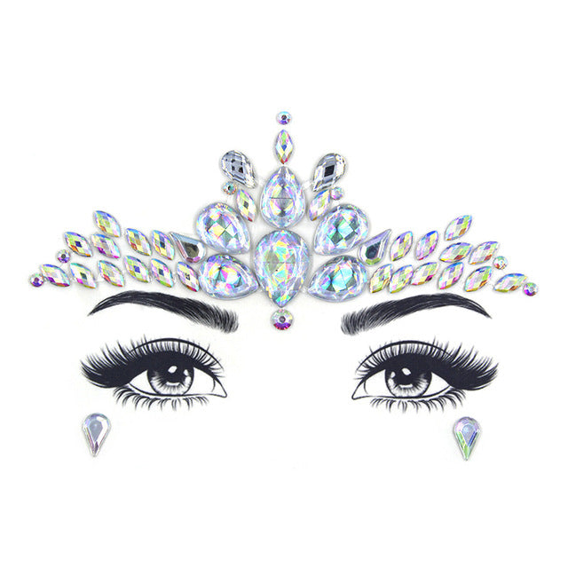 Glitter Face Jewelry Sticker Temporary Tattoo-Party Face Makeup stickers