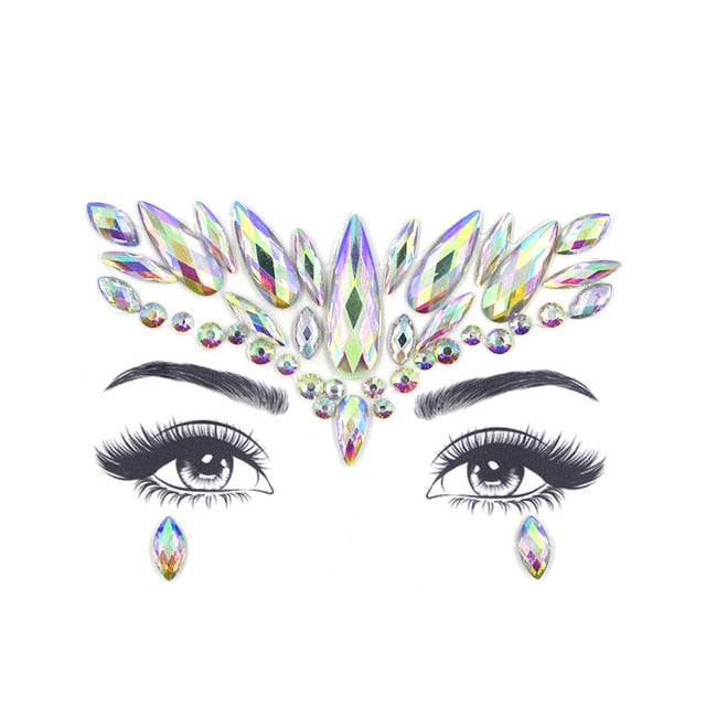 Glitter Face Jewelry Sticker Temporary Tattoo-Party Face Makeup stickers