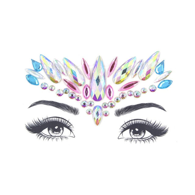 Glitter Face Jewelry Sticker Temporary Tattoo-Party Face Makeup stickers