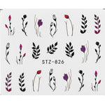 Load image into Gallery viewer, 1Pcs Water Nail Decal and Sticker Flower Leaf Tree Green Simple Summer DIY Slider
