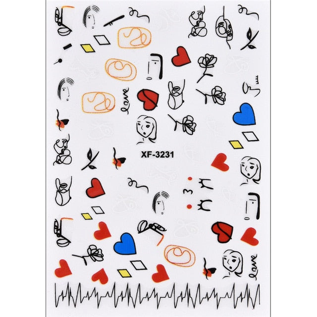 2020 New 1Pcs Water Nail Decal and Sticker