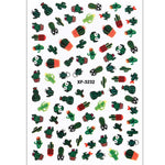 Load image into Gallery viewer, 1Pcs Water Nail Decal and Sticker Flower Leaf Tree Green Simple Summer DIY Slider
