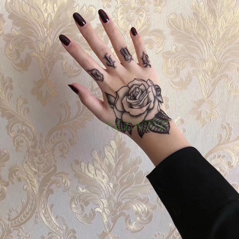 Waterproof Temporary Tattoo Sticker Flower Rose Fake Tatto